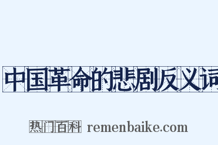 中国革命的悲剧反义词是什么意思的图片